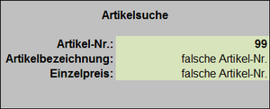 Meldung im Fehlerfall